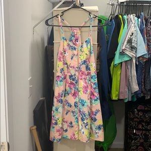 Pink spaghetti strap dress